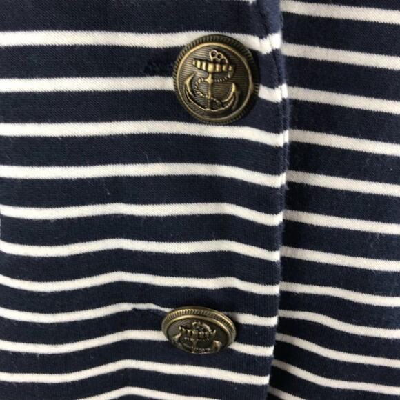 Anthropologie Cartonnier En Route Blazer Button Women's Size Sm Nautical Striped - Picture 5 of 8